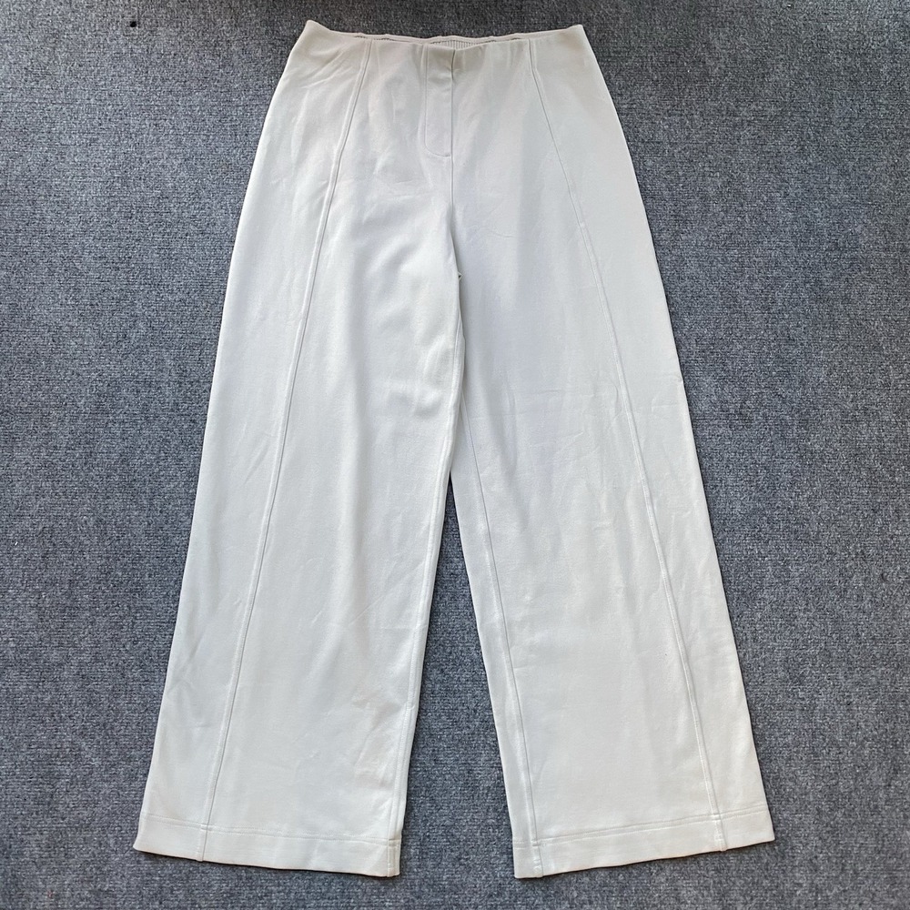 Lululemon Wide Leg Cropped Pull On Pants Size 8 Light Gray Minimalist Old Money